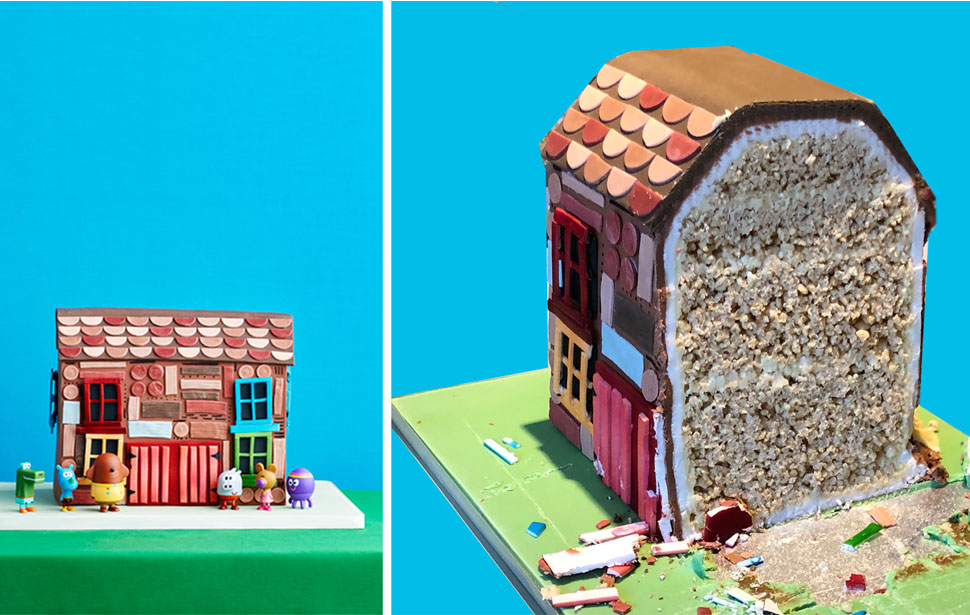 Inside the Clubhouse cake.