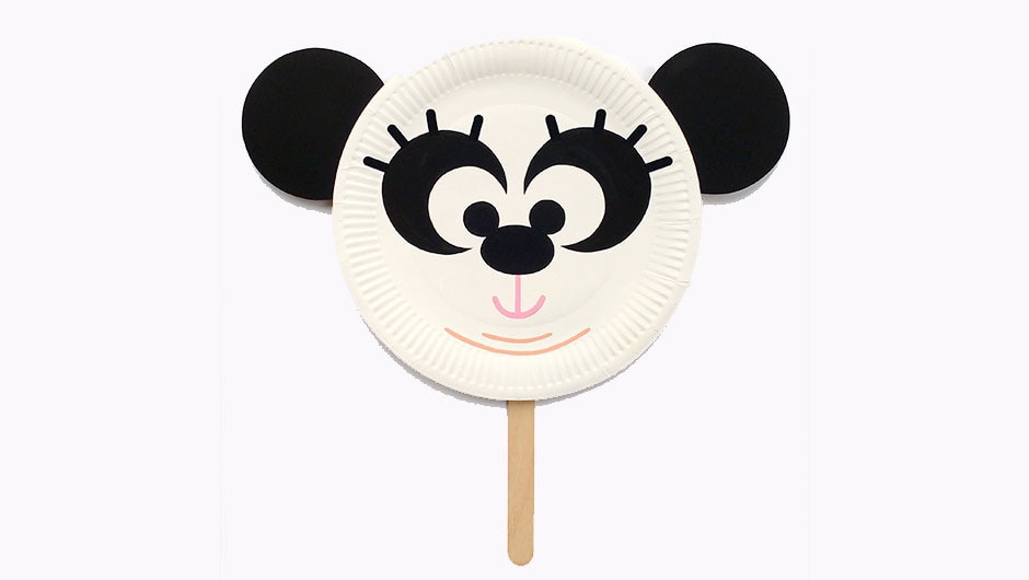 Chew Chew the Panda Paper Plate Mask