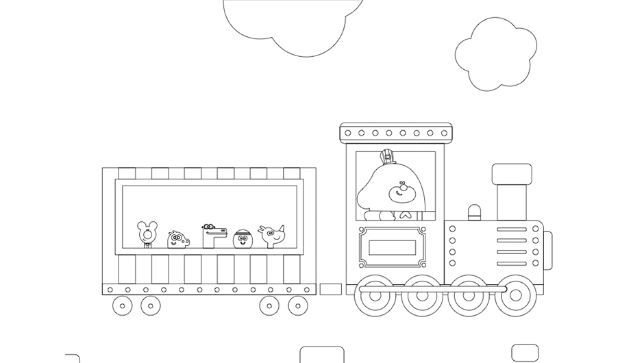 Duggee Train Colouring Sheet Hey Duggee Official Website