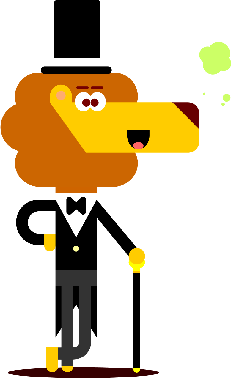 Alain L'Odeur standing with a cane and bad breath