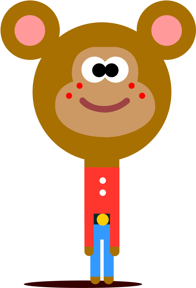 Small Monkey standing and smiling