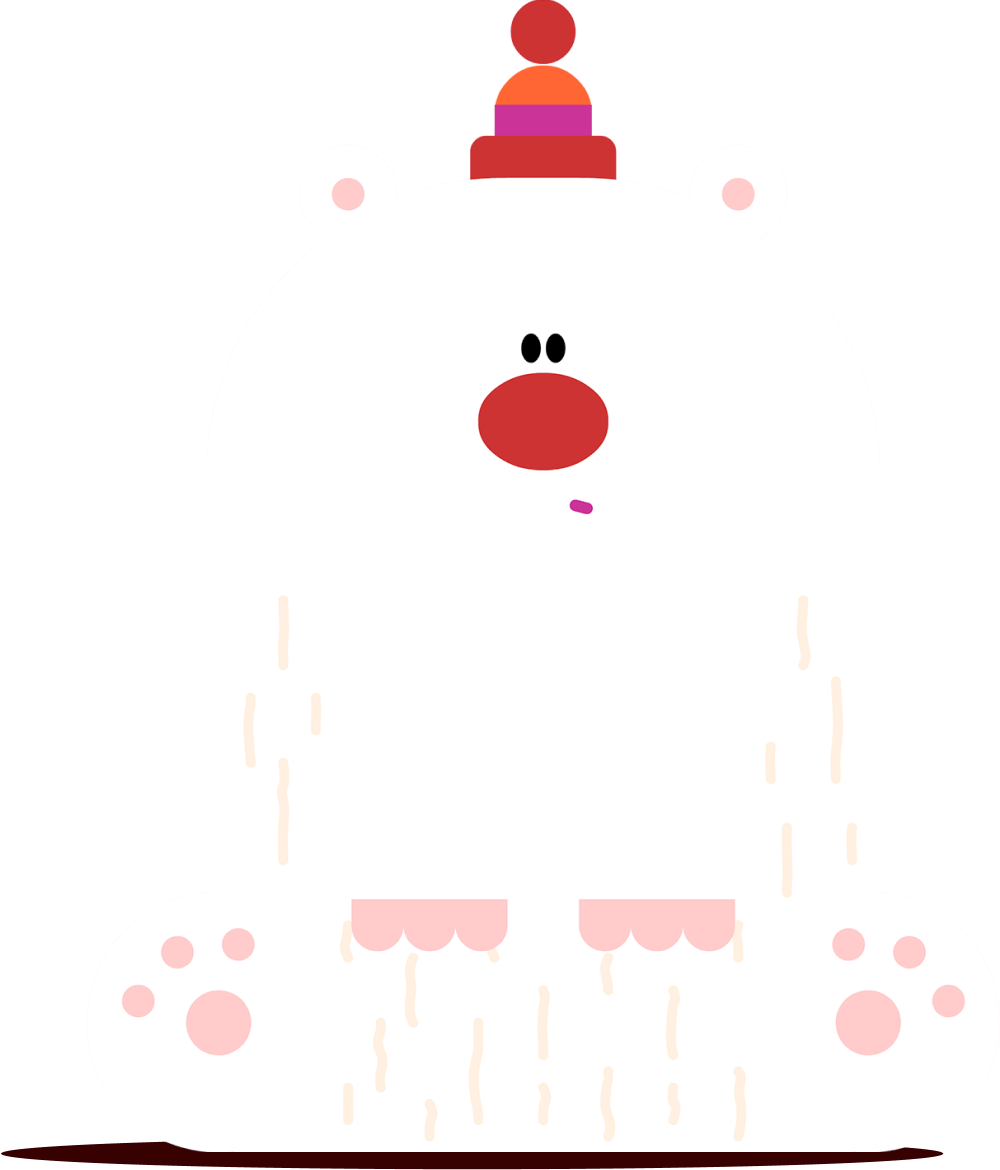 Polar Bear sitting looking sad
