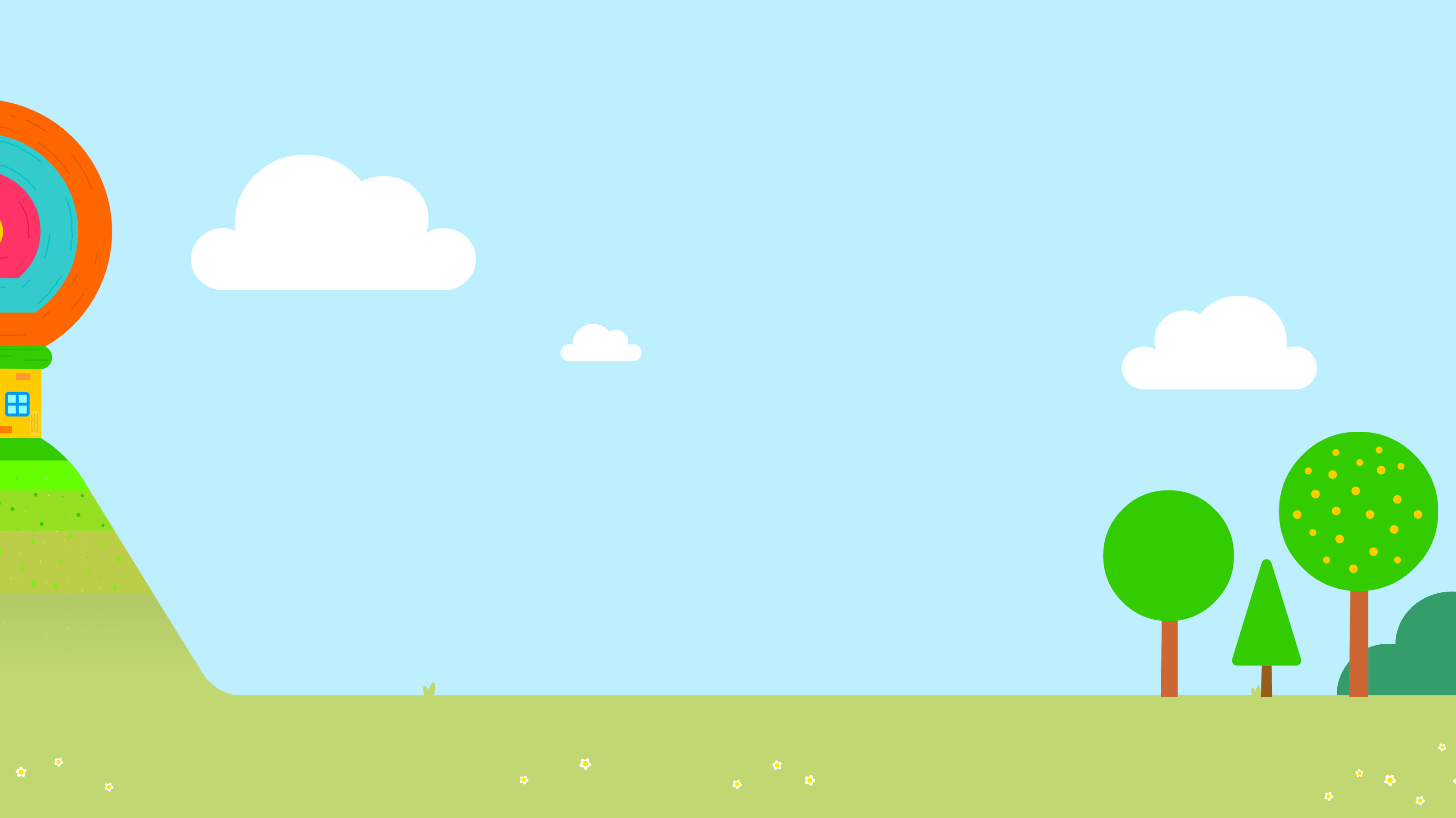 Snail's new home on top of the hill